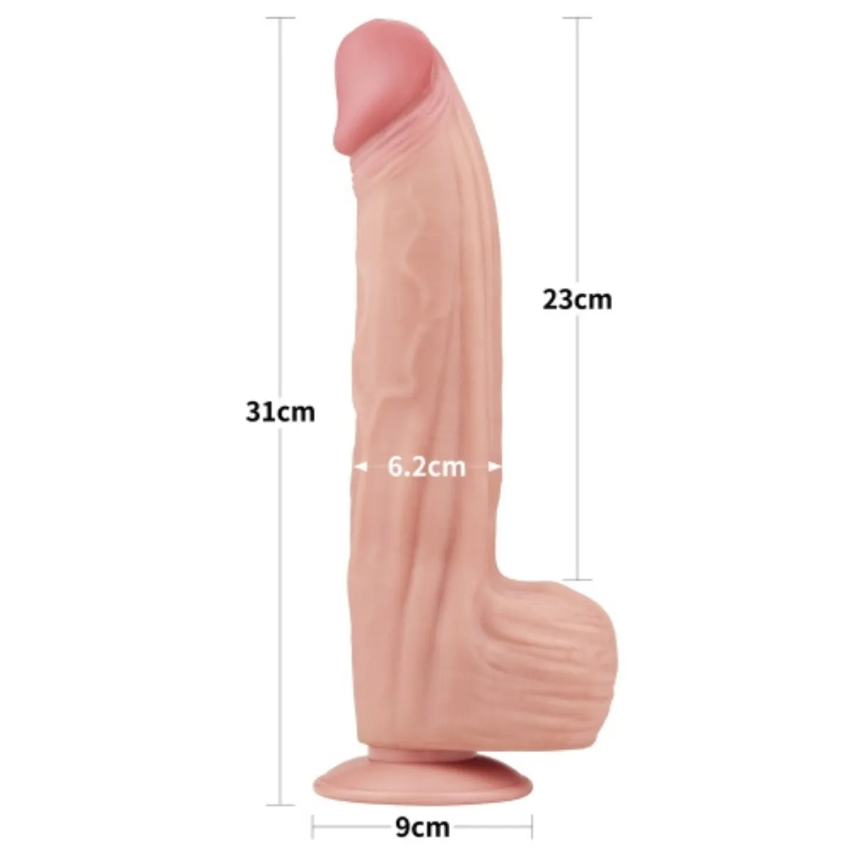 Dildo realistico Maxi XXL Elvorn 31 cm Dildo realistico Maxi XXL Elvorn 31 cm