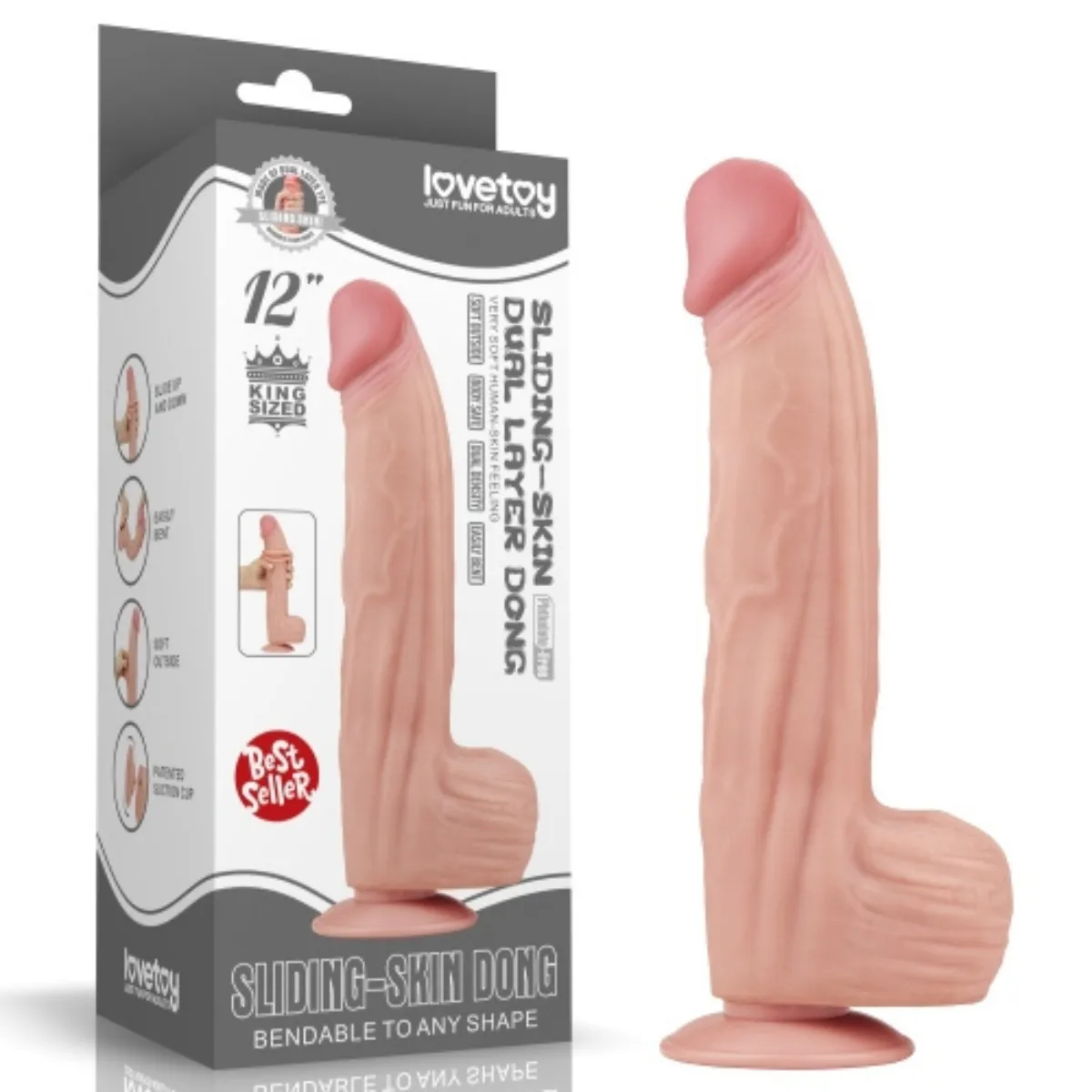 Dildo realistico Maxi XXL Elvorn 31 cm Dildo realistico Maxi XXL Elvorn 31 cm