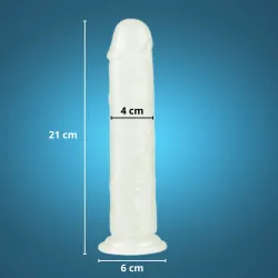 Dildo fluorescente realistico 21 cm