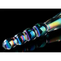 Dildo Anale vetro doppia stimolazione 19 cm