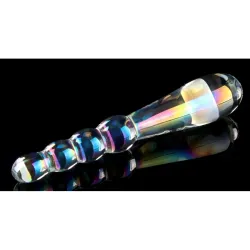 Dildo Anale vetro doppia stimolazione 19 cm