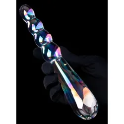 Dildo Anale vetro doppia stimolazione 19 cm