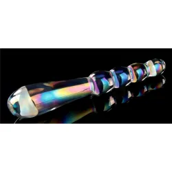 Dildo Anale vetro doppia stimolazione 19 cm