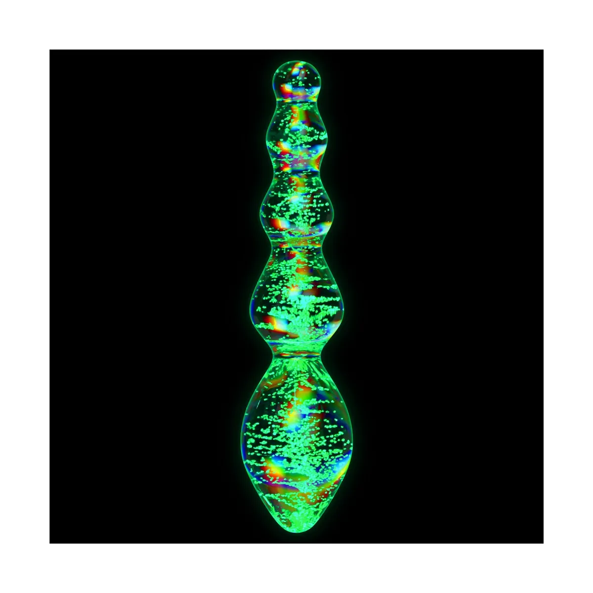 Dildo Vetro Anale fluorescente 16,3 cm