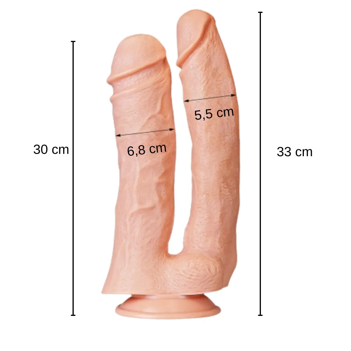 Dildo Doppio XXL King-Size 33 cm