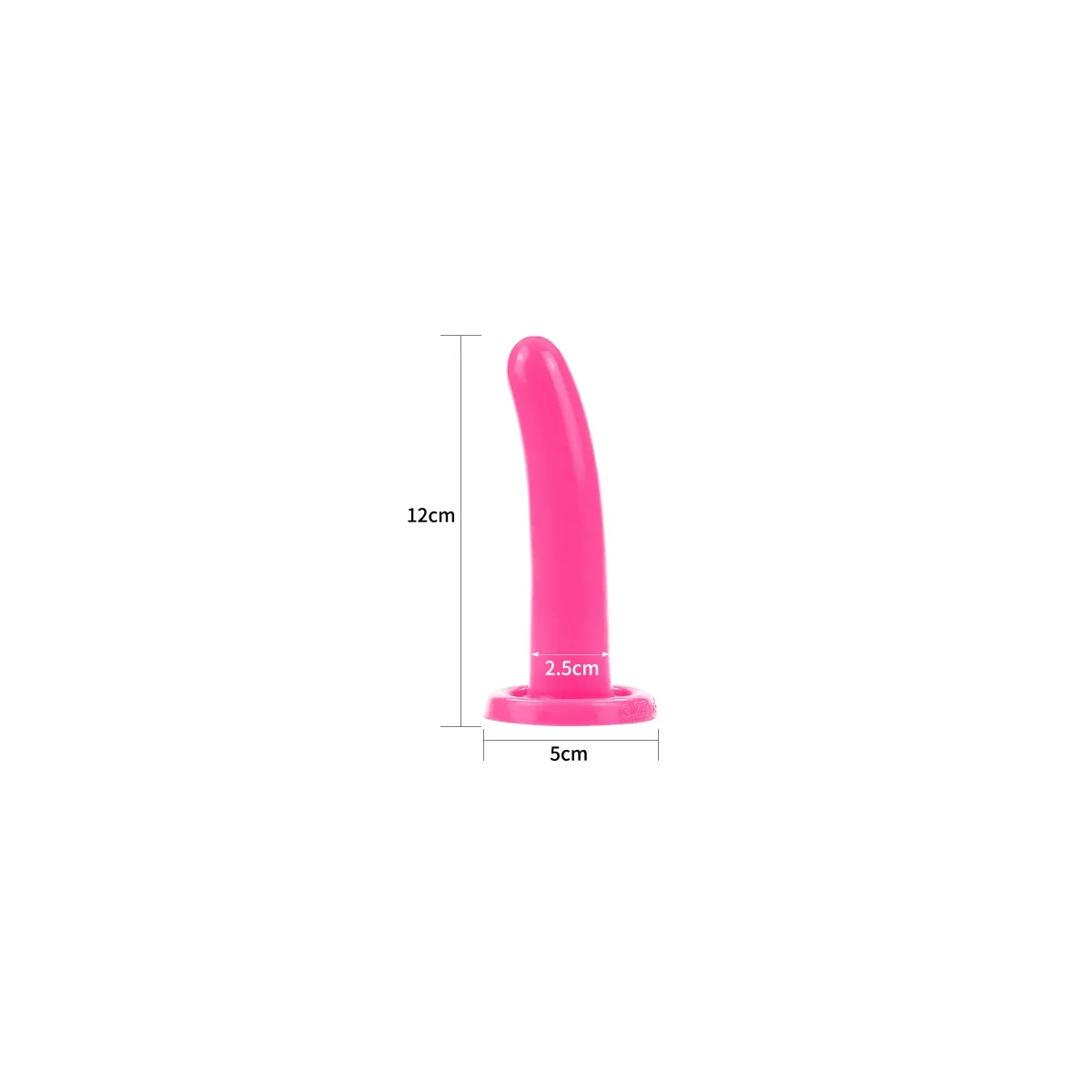 Dildo anale e vaginale silicone rosa 12 cm