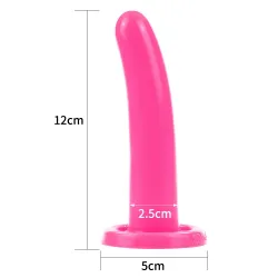 Dildo anale e vaginale silicone rosa 12 cm