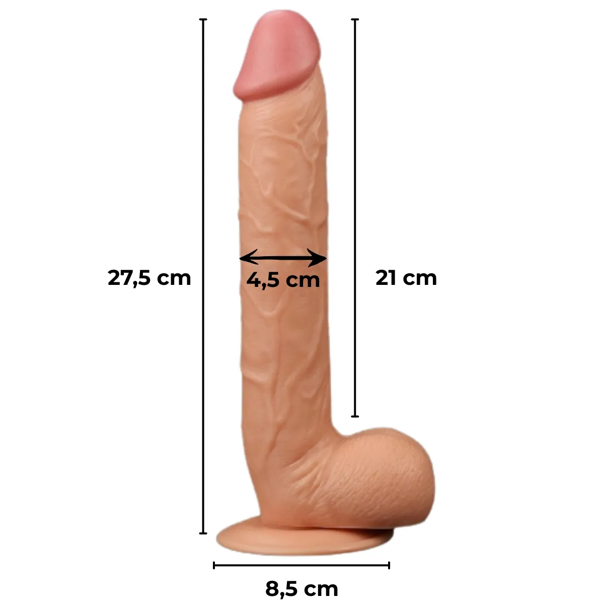 Dildo realistico XXL King-Sized 27,5 cm
