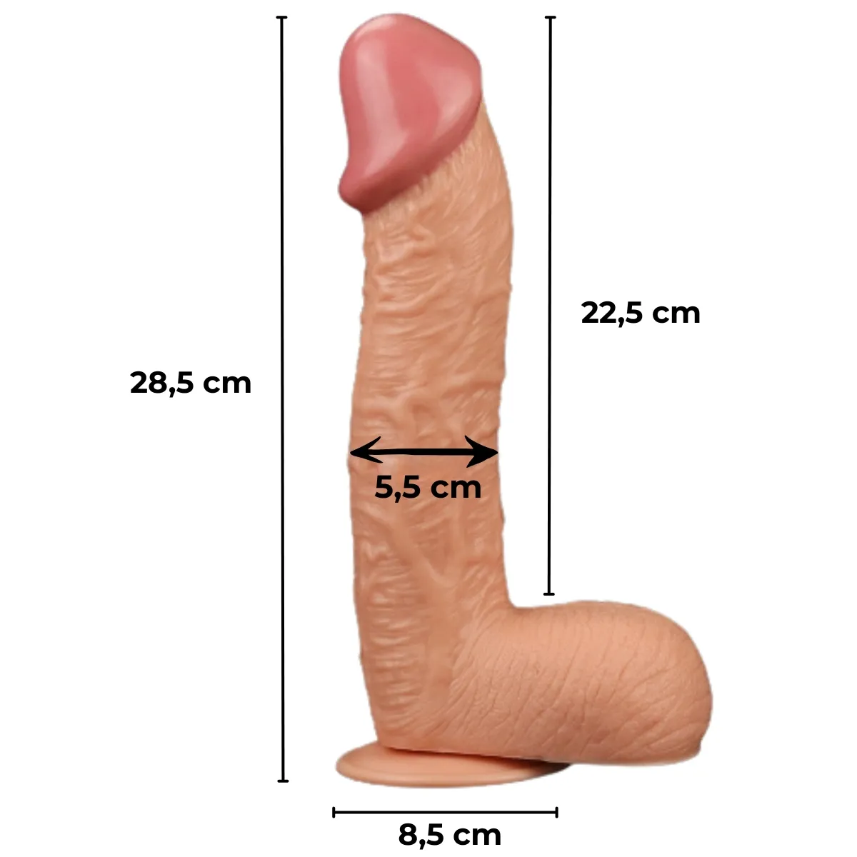 Dildo realistico XXL King-Sized 28,5 cm