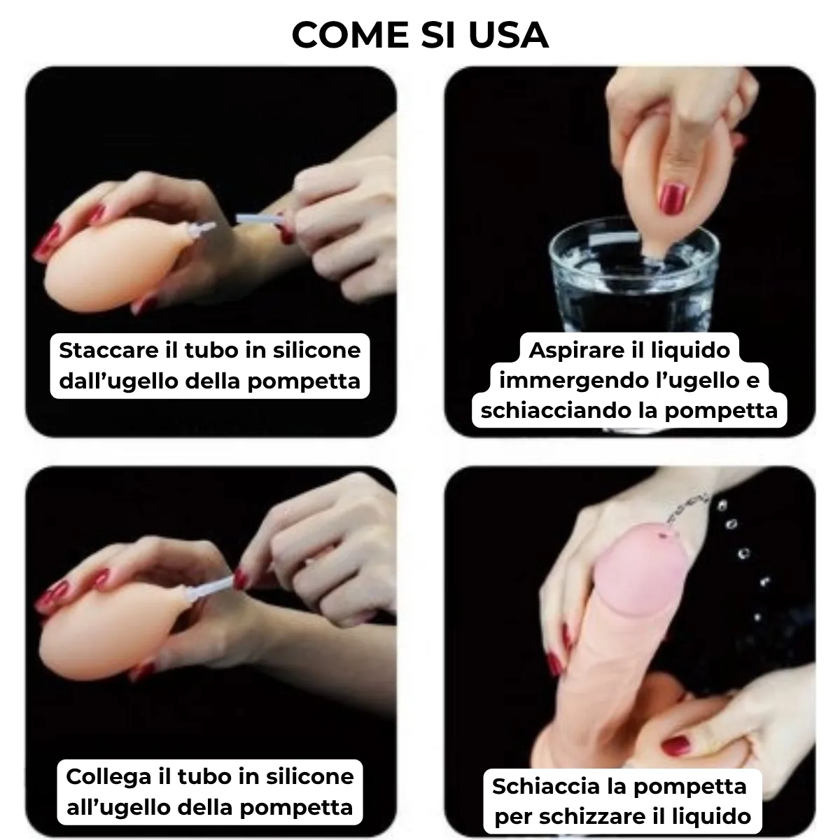 Dildo realistico eiaculante squirt 23 cm