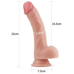 Dildo Realistico Auren doppio strato 22 cm