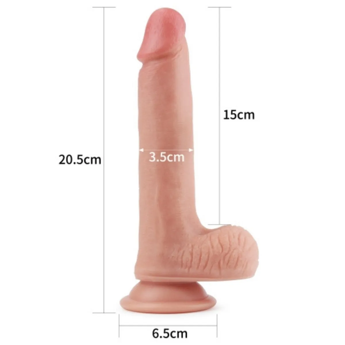 Dildo Realistico Elrik doppio strato 20,5 cm
