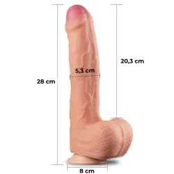 Dildo realistico XXL Rexo doppio strato 28 cm