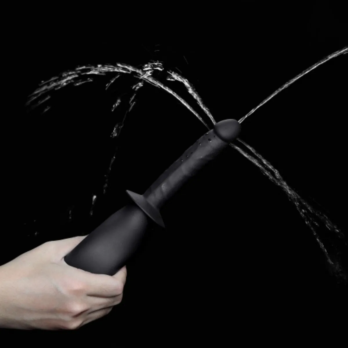 Doccia intima con mini dildo nera 23,8 cm