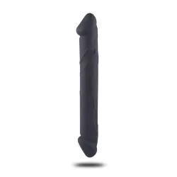 Dildo doppio dritto realistico nero 23 cm