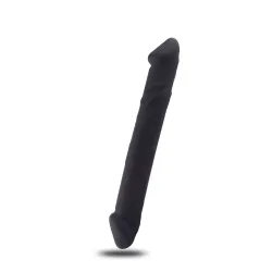 Dildo doppio dritto realistico nero 23 cm