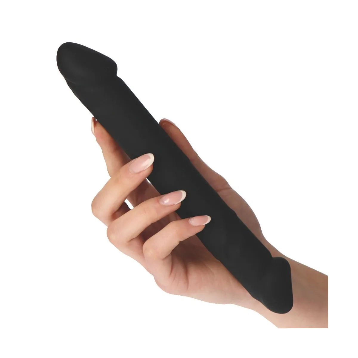 Dildo doppio dritto realistico nero 23 cm