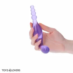 Dildo doppio anale vaginale Star viola 20 cm