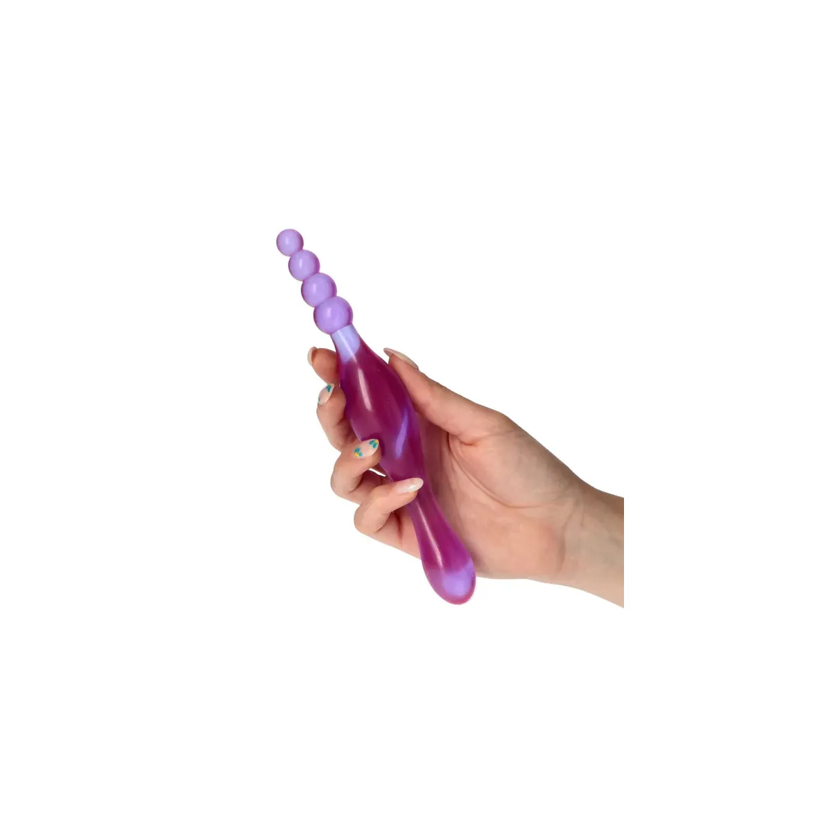 Dildo doppio anale vaginale Star viola 20 cm