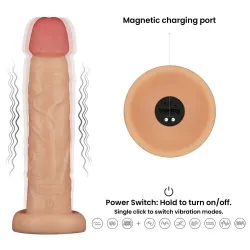 Dildo Realistico vibrante XL chiaro 26 cm