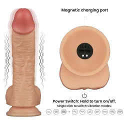 Vibratore dildo Realistico Powerbasics 22 cm