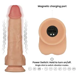 Vibratore dildo Realistico Powerbasics 23 cm