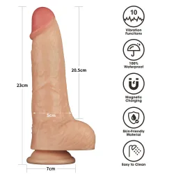 Vibratore dildo Realistico Powerbasics 23 cm