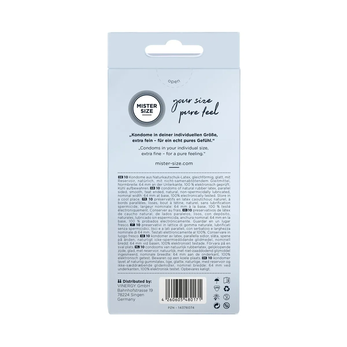 Preservativi XL 64 mm Mister Size