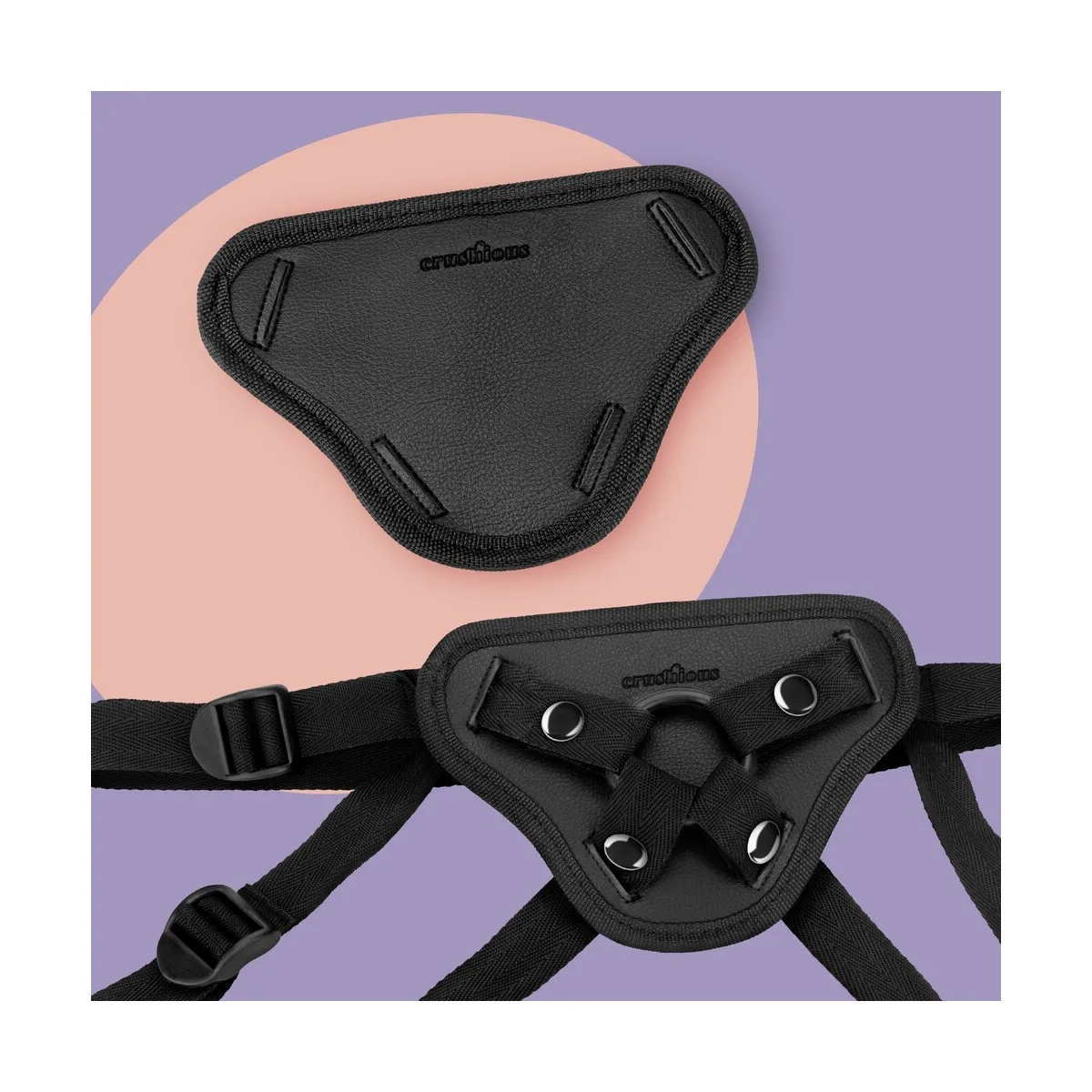 Cintura strapon regolabile con 2 anelli