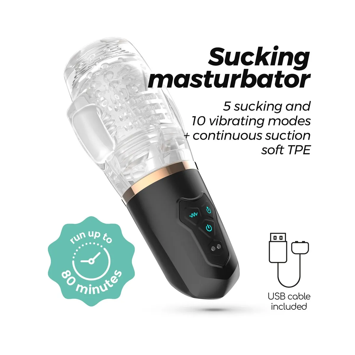 Masturbatore Uomo automatico 20 cm