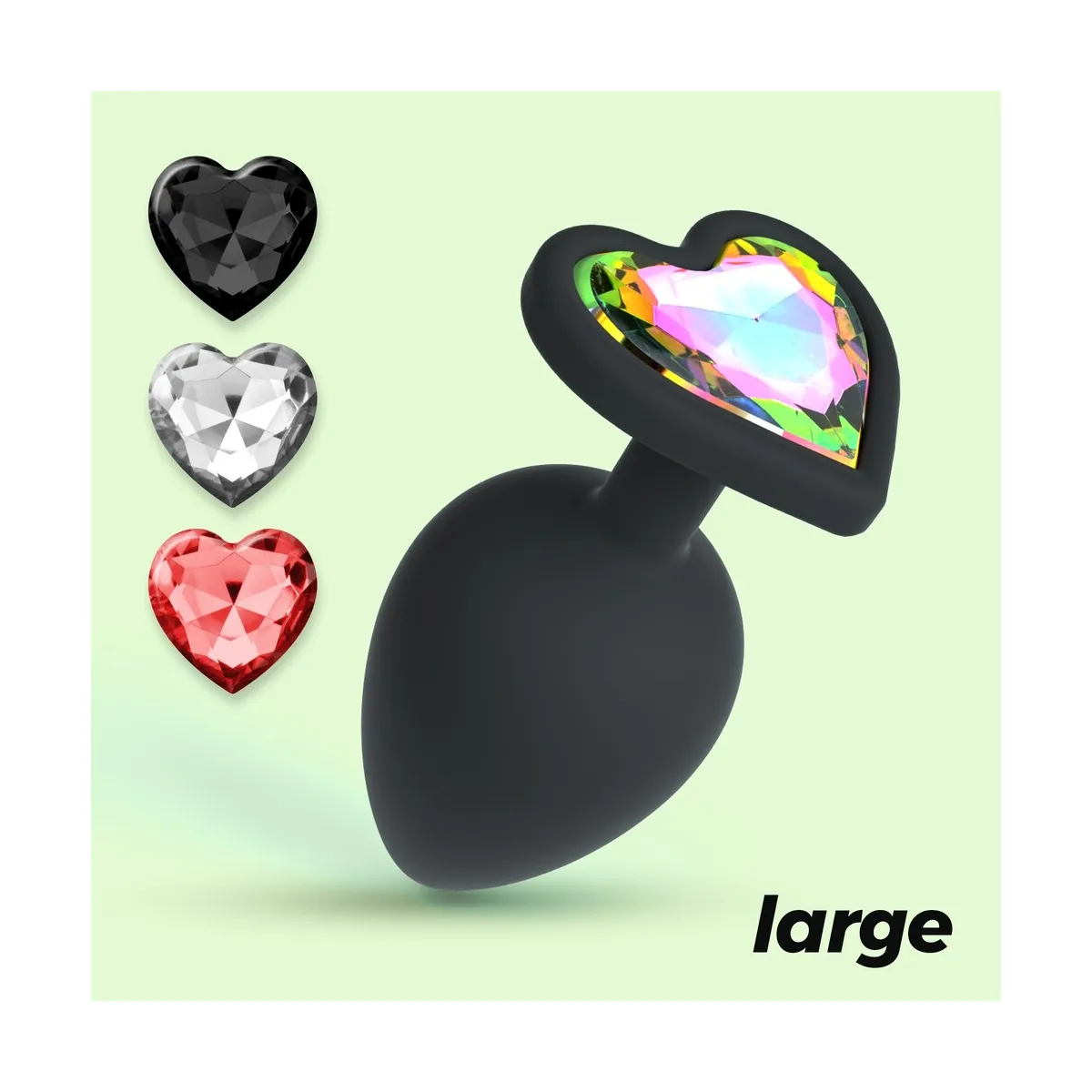 Plug Anale silicone cuore 9,5 cm da Ø 4,2 cm