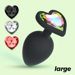 Plug Anale silicone cuore 9,5 cm da Ø 4,2 cm
