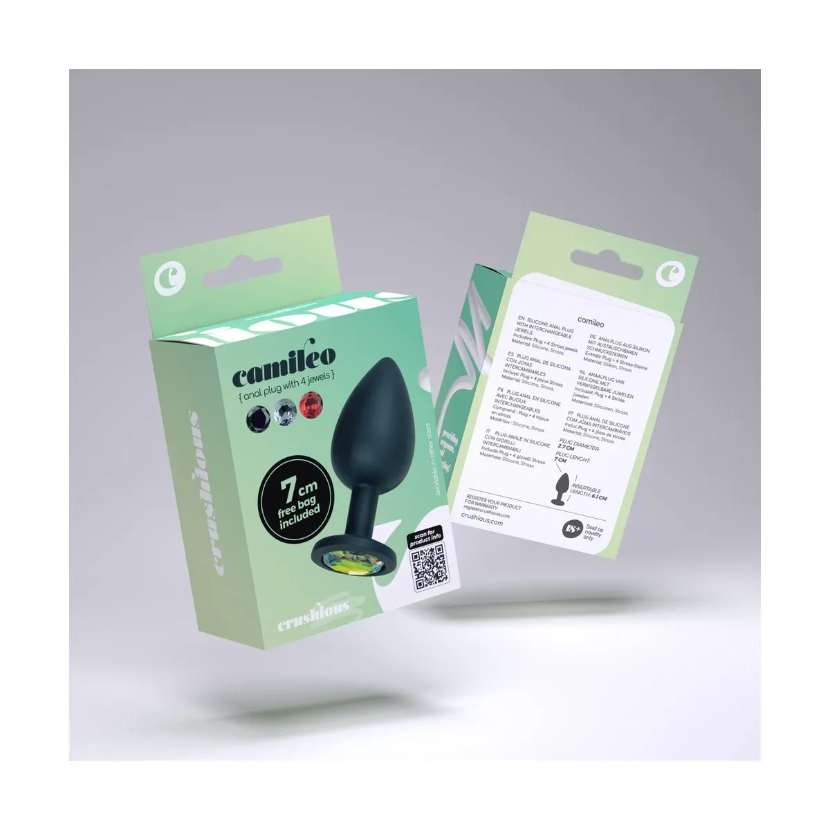 Plug Anale in silicone nero 7 cm da Ø 2,7 cm