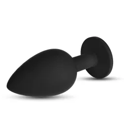 Plug Anale in silicone nero 8 cm da Ø 3,4 cm