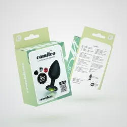 Plug Anale in silicone nero 8 cm da Ø 3,4 cm