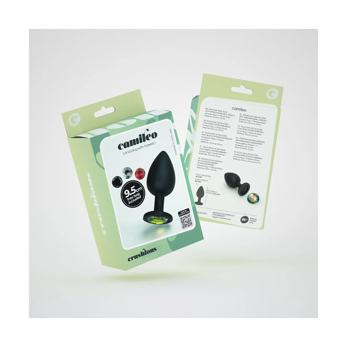 Plug Anale silicone nero 9,5 cm da Ø 4,2 cm