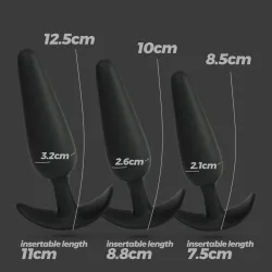 Set di 3 Plug Anali in soft silicone