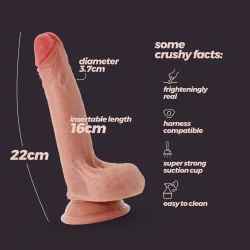 Dildo Realistico Anale e Vaginale 22 cm