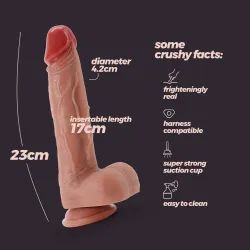 Dildo Realistico Anale e Vaginale 23 cm
