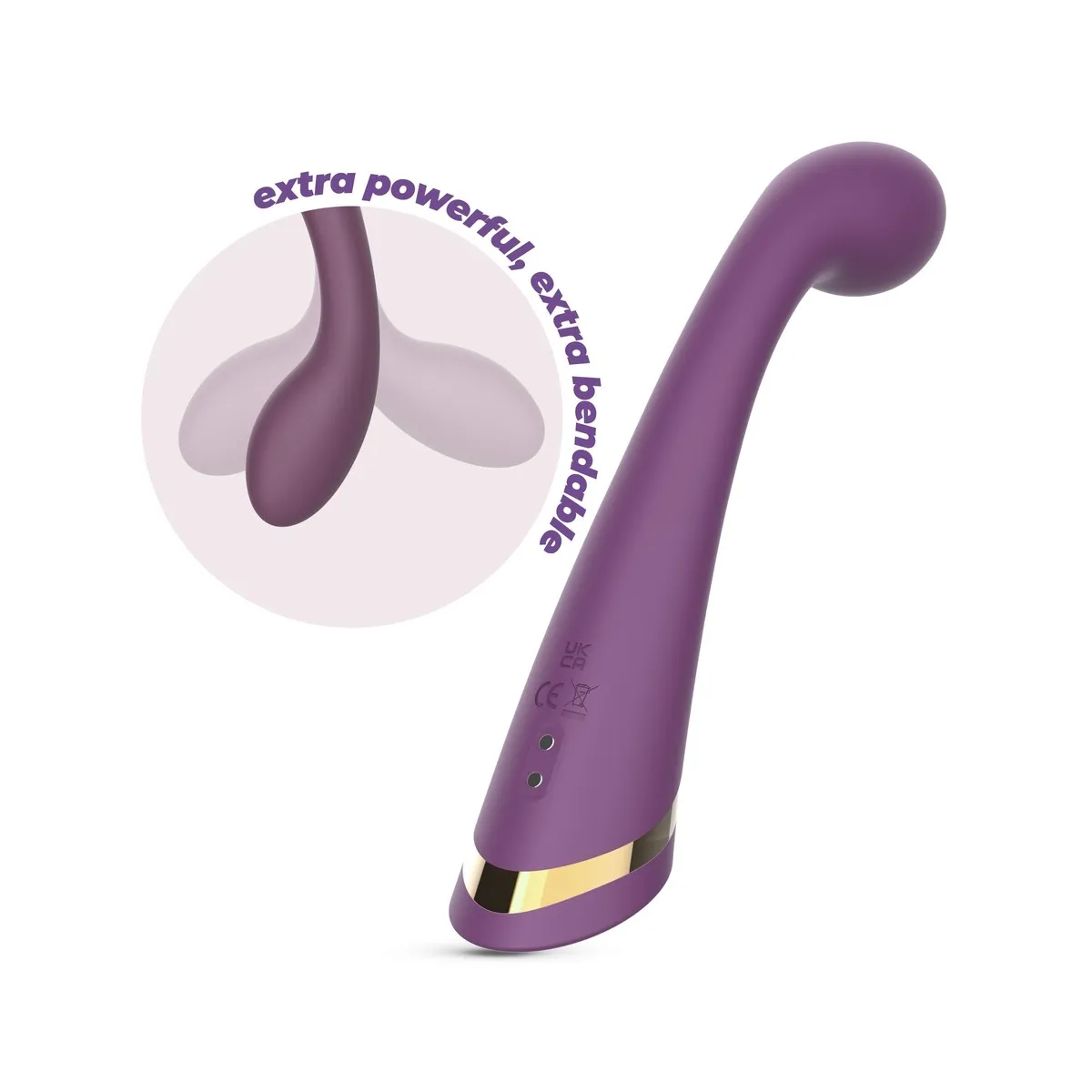 Vibratore vaginale punto G con bulbo 21 cm