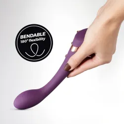 Vibratore vaginale punto G con bulbo 21 cm