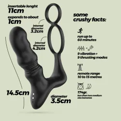 Vibratore uomo per Prostata a spinta 14,5 cm