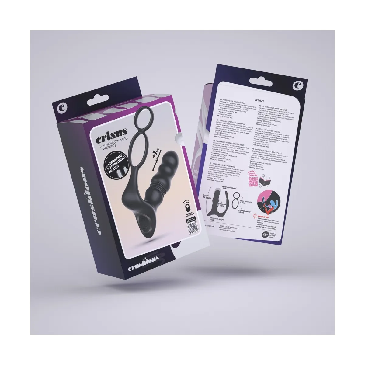 Vibratore uomo per Prostata a spinta 14,5 cm