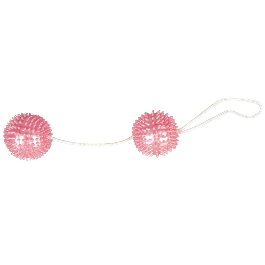 Palline vaginali anali con crestine stimolanti pink ball