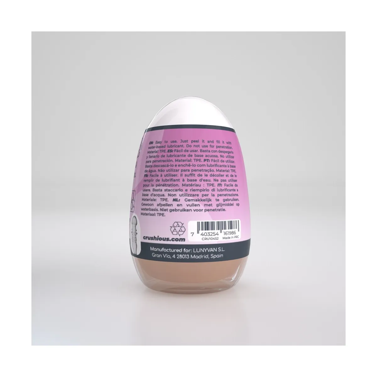 Masturbatore per uomo Egg vagina Mod.02