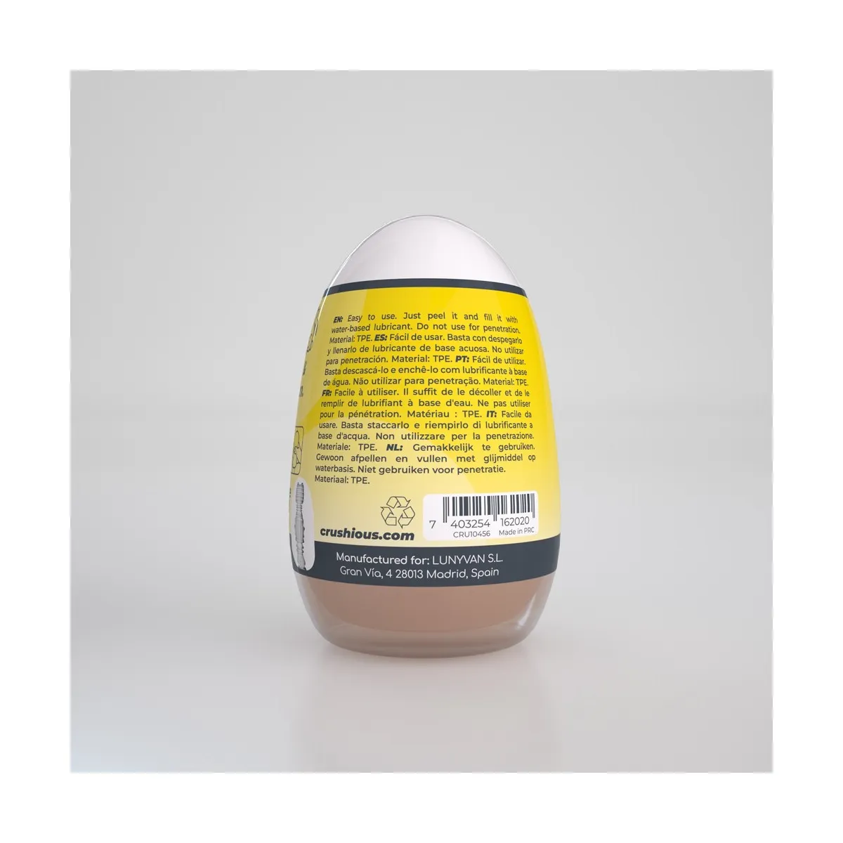 Masturbatore per uomo Egg forma di ano