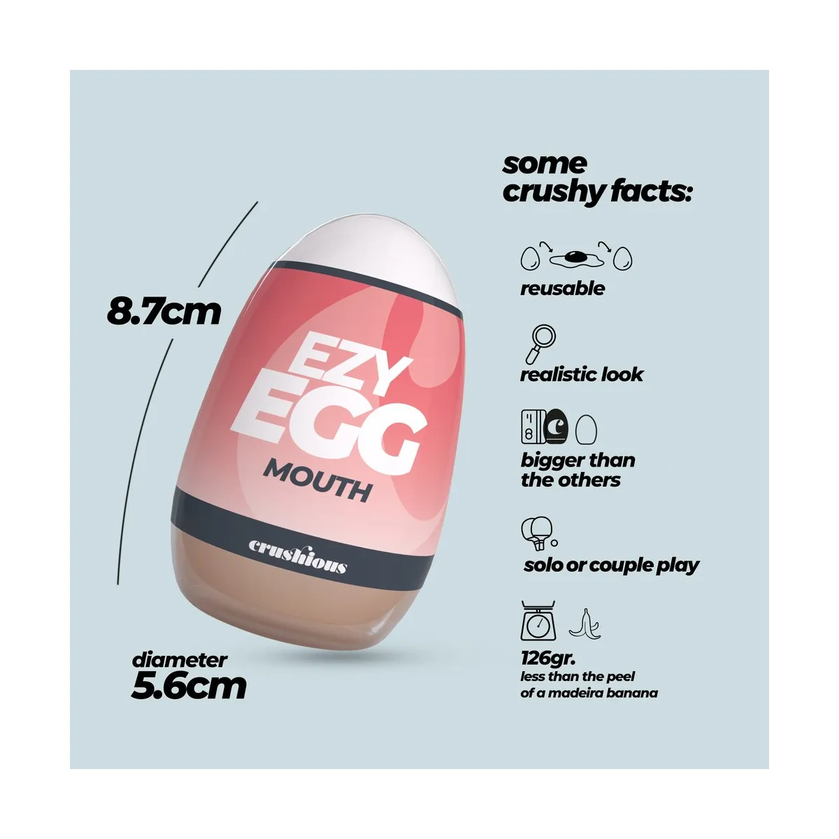 Masturbatore per uomo Egg a bocca