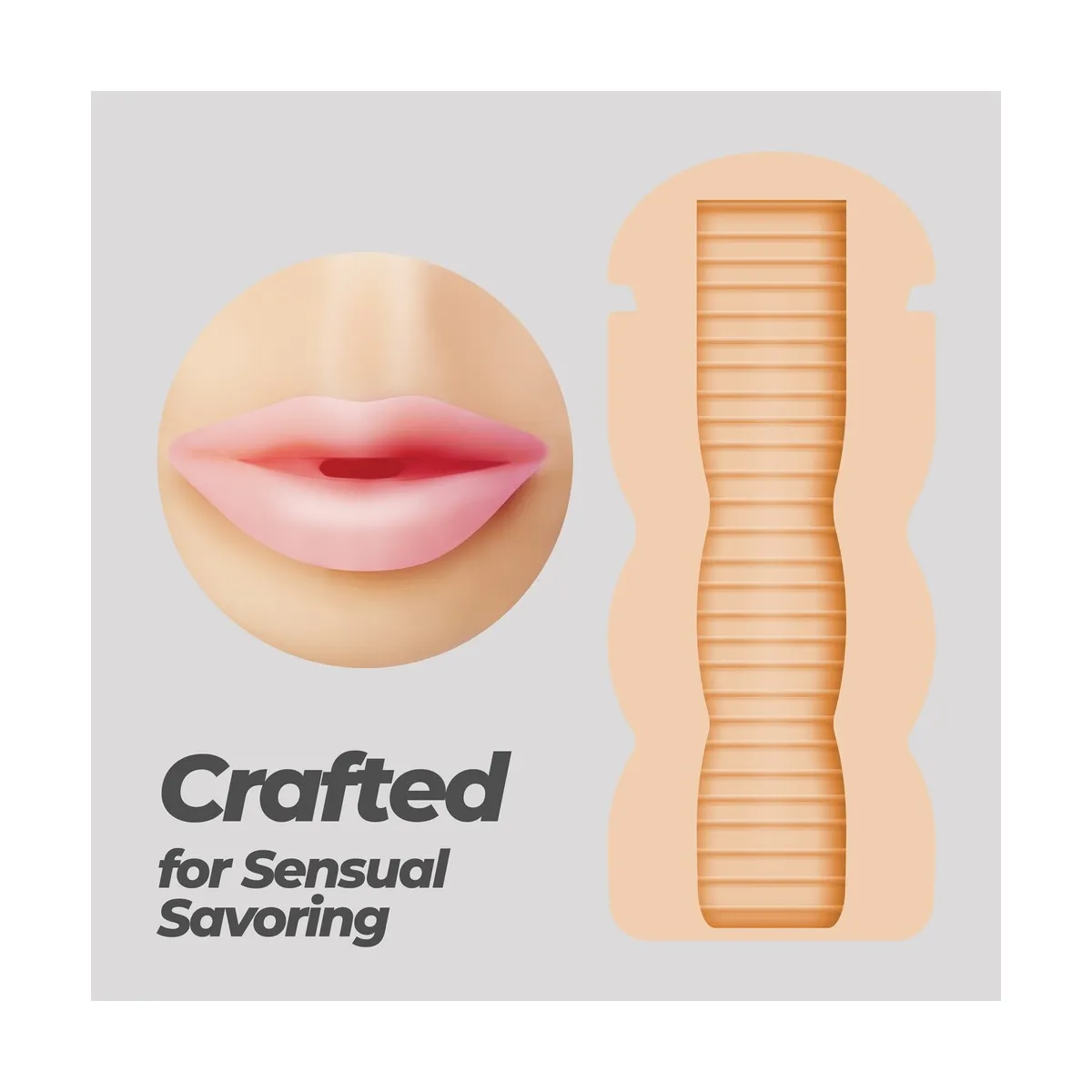 Masturbatore Uomo Sweet Kiss Bocca 16,5 cm