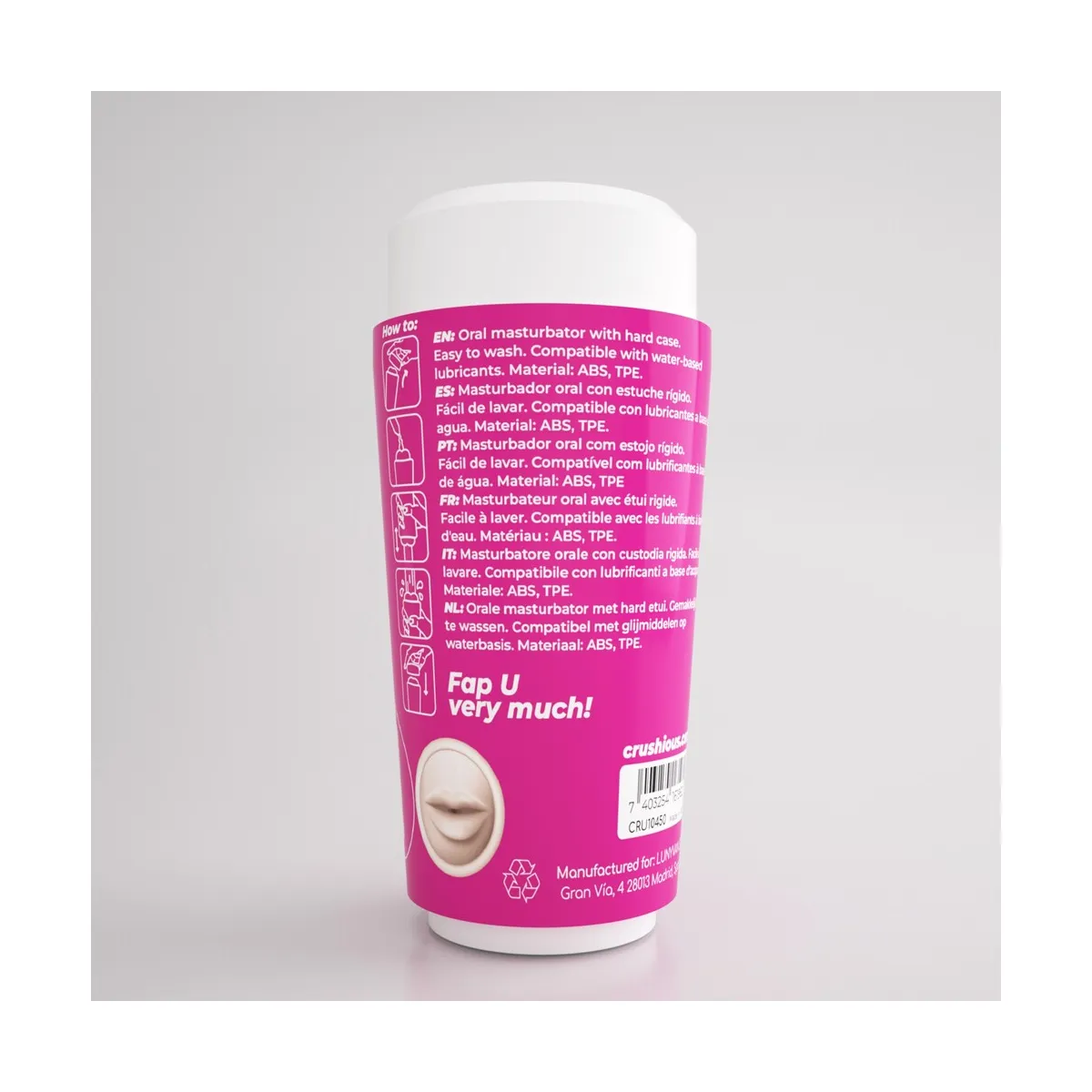 Masturbatore Uomo Sweet Kiss Bocca 16,5 cm