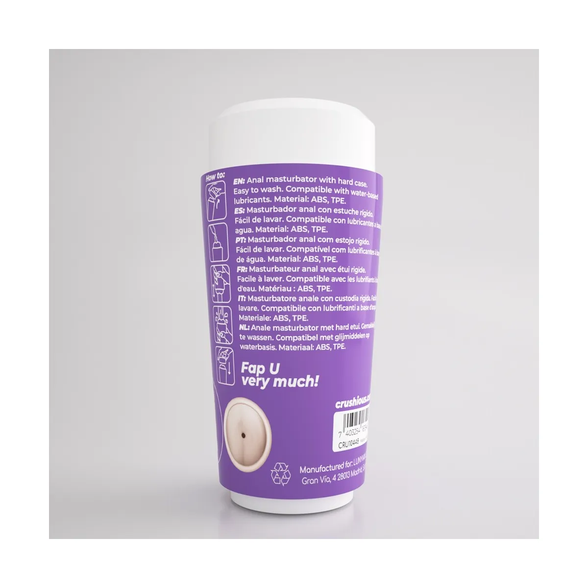 Masturbatore Uomo Hot Buns Ano 16,5 cm